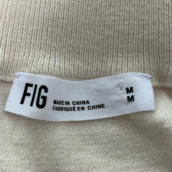 FIG Clothing Amsterdam Turtleneck Cream Knit Sweater - Picture 11 of 12